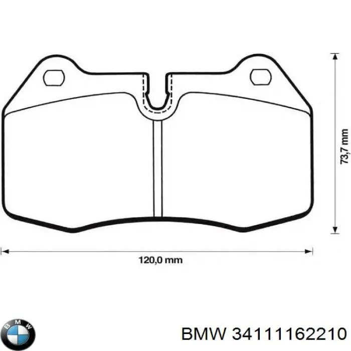 34111162210 BMW колодки гальмівні передні, дискові
