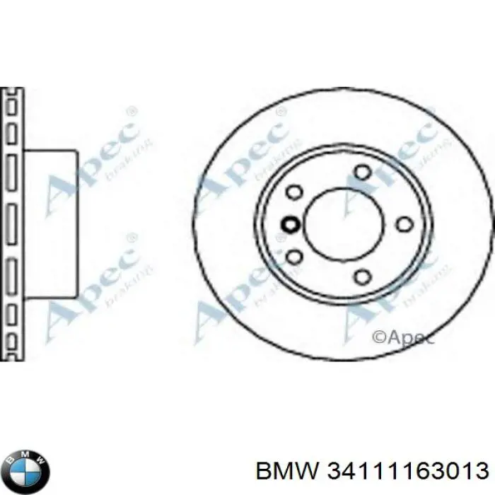 34111163013 BMW Гальмо дискове переднє