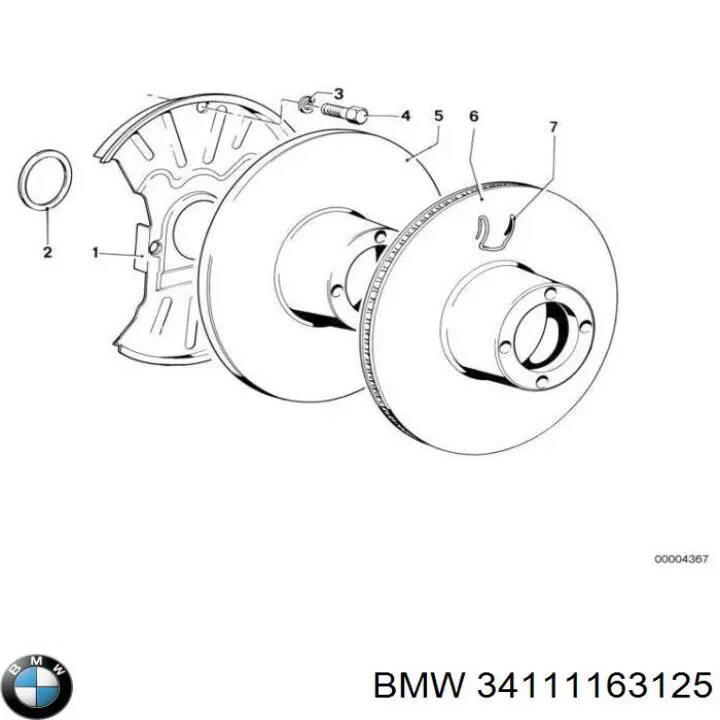 34111163125 BMW Гальмо дискове переднє