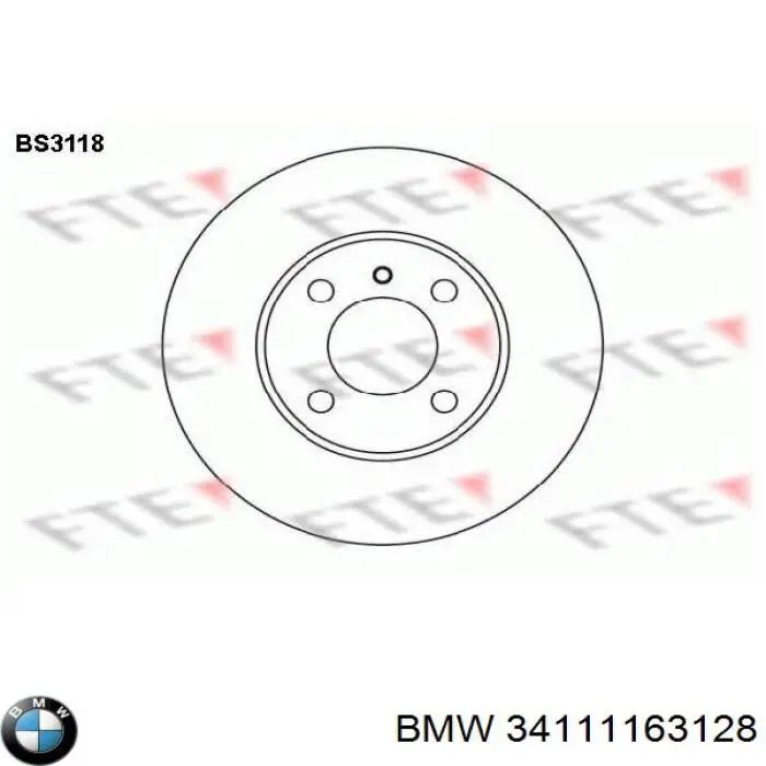 Диск переднього гальма BMW 34111163128 ціна, від 31.80 USD