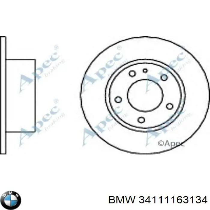 34111163134 BMW Гальмо дискове переднє
