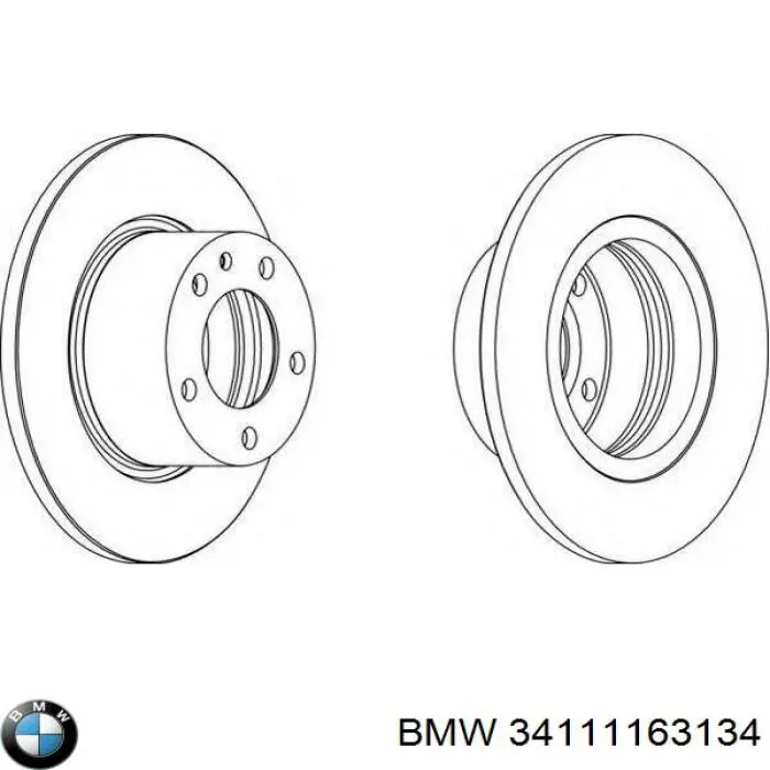 Диск переднього гальма BMW 34111163134 ціна, від 37.31 USD