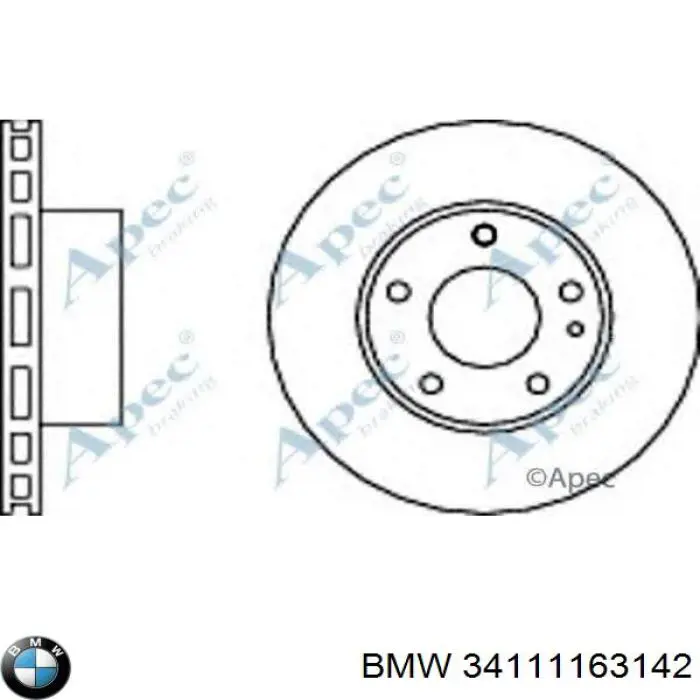 Гальмівні диски передні 34111163142 BMW