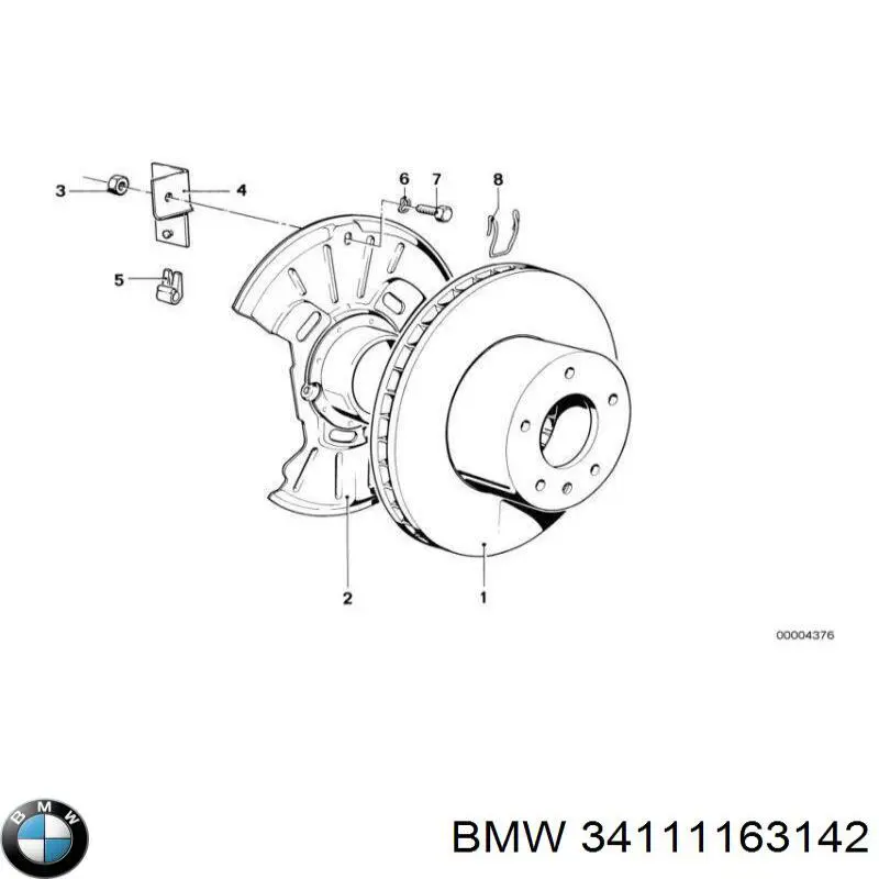 Диск переднього гальма BMW 34111163142 ціна, від 72.55 USD