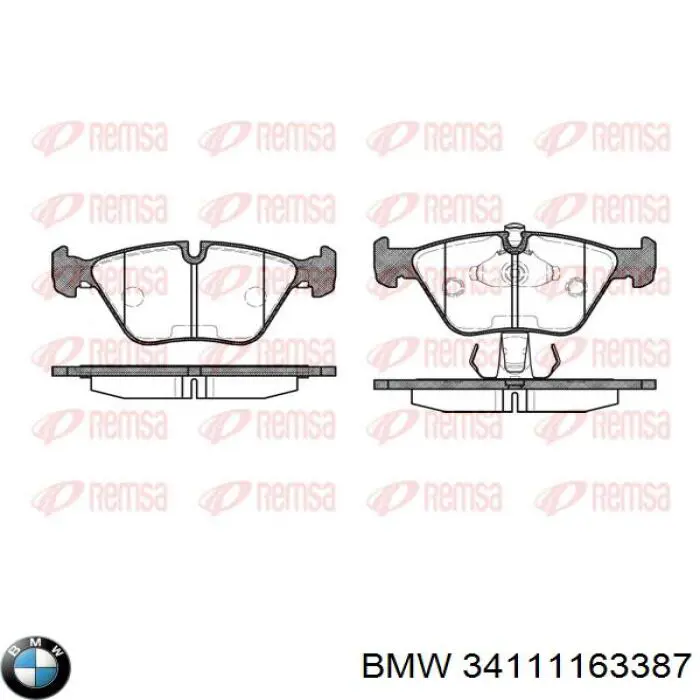 Купити 34111163387 BMW Колодки гальмівні передні, дискові