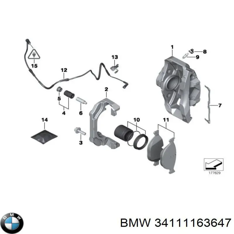Купити 34111163647 BMW Ремкомплект переднього супорту