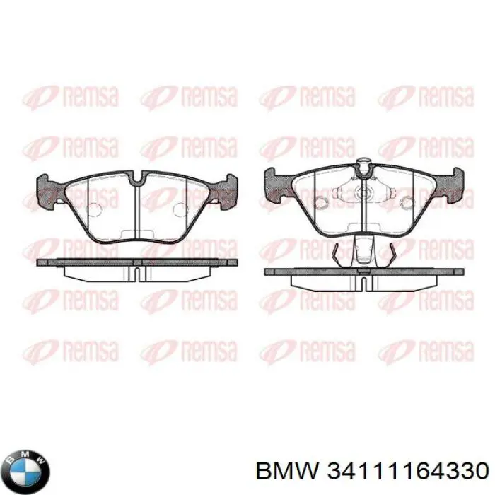 Купити 34111164330 BMW Колодки гальмівні передні, дискові
