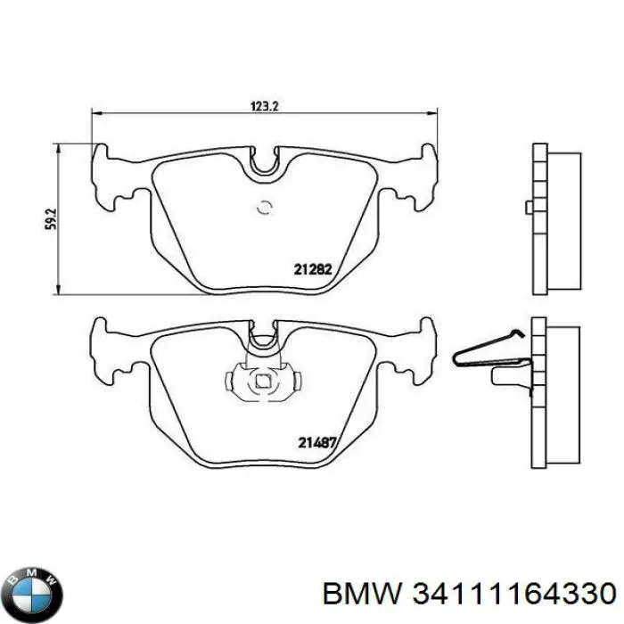 Гальмівні колодки BMW 34111164330 ціна, від 28.55 USD