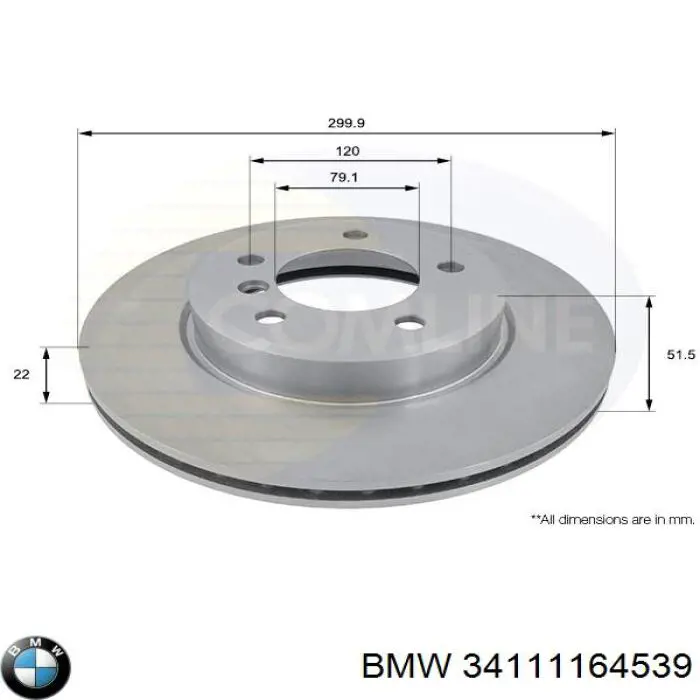 Купити 34111164539 BMW Ротор гальмівний