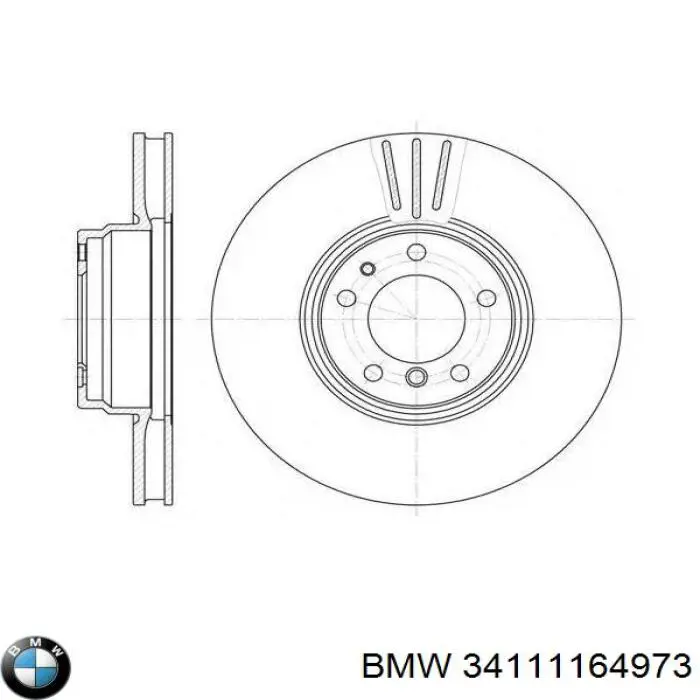 34111164973 BMW диск гальмівний передній