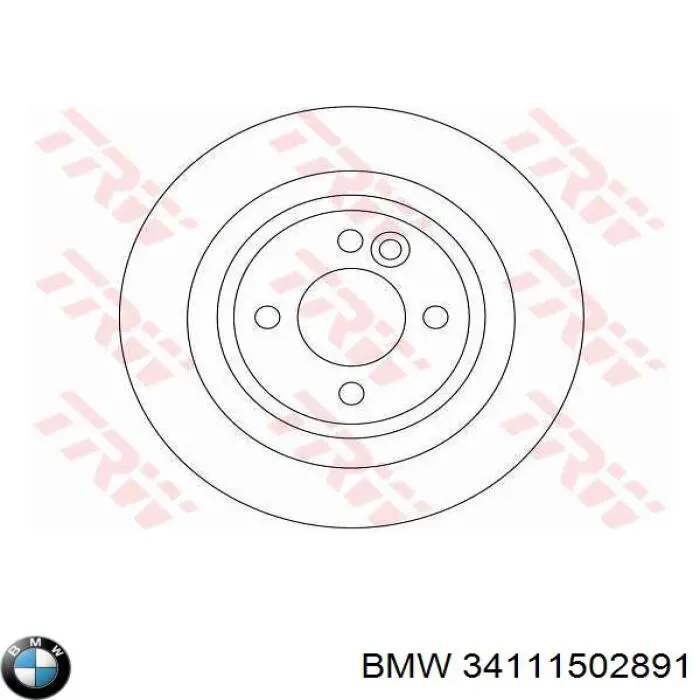 Гальмівні диски передні 34111502891 BMW