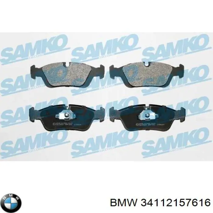 Передні тормозні колодки 34112157616 BMW