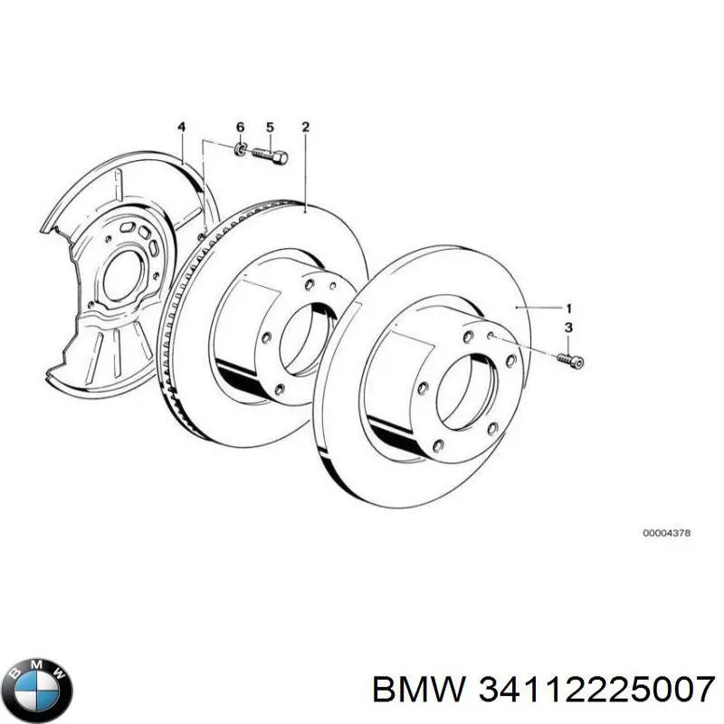 34112225007 BMW диск гальмівний передній