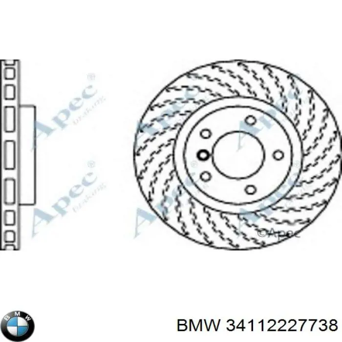 Купити 34112227738 BMW Ротор гальмівний