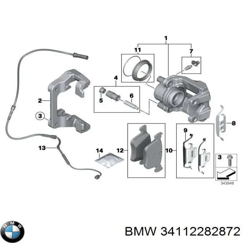 Купити 34112282872 BMW Диск заднього гальма