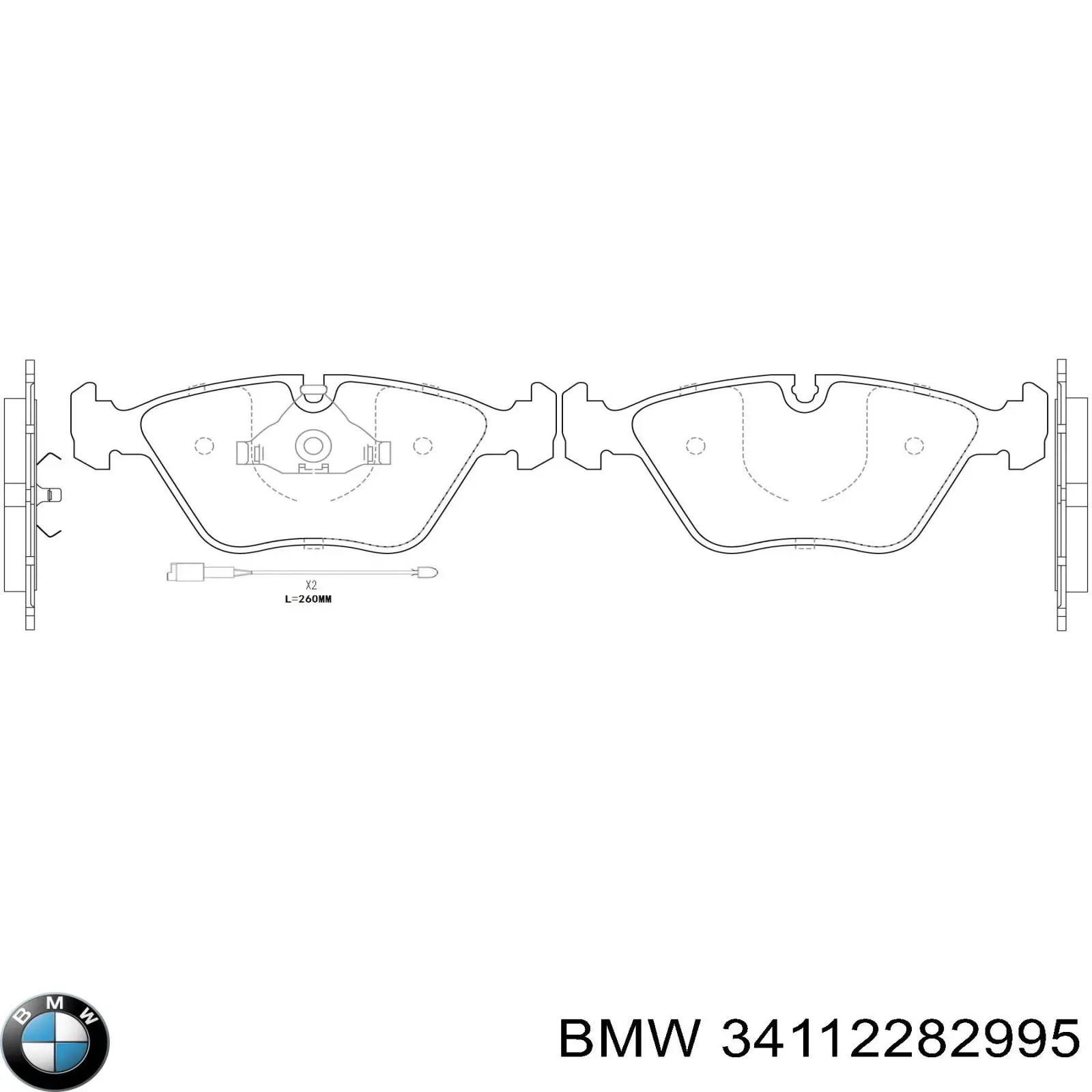 Купити 34112282995 BMW Колодки гальмівні передні, дискові