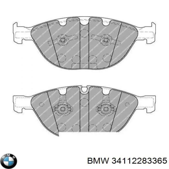 34112283365 BMW колодки гальмівні передні, дискові