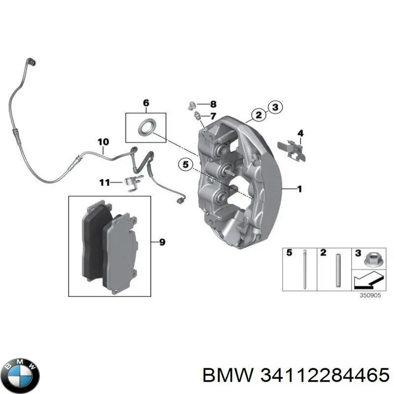 34112284465 BMW Передні гальмівні колодки