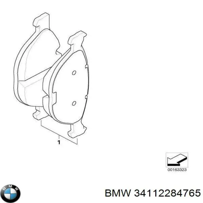 Купити 34112284765 BMW Колодки гальмівні передні, дискові