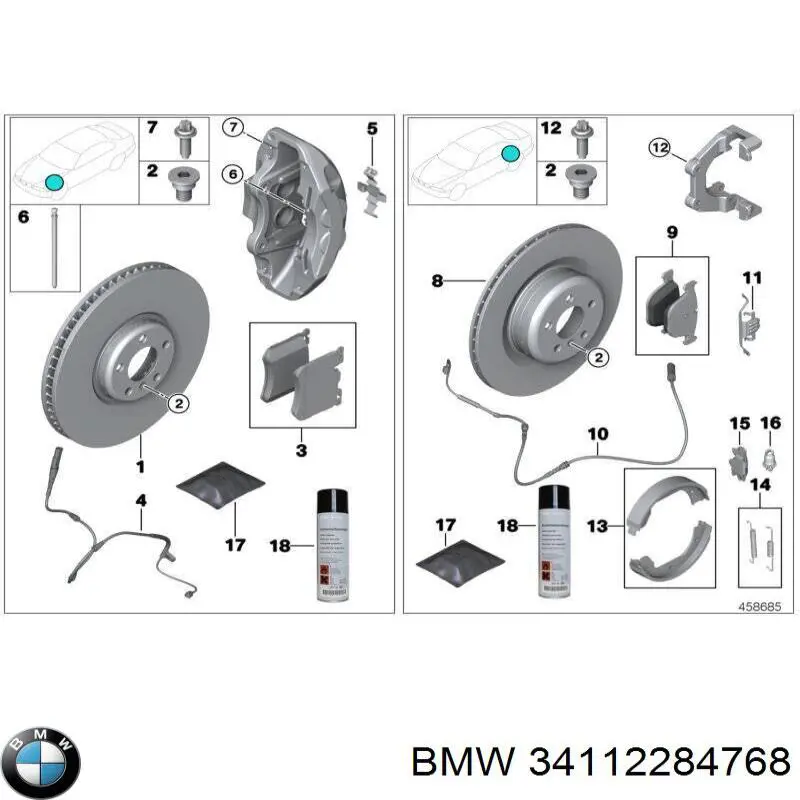 34112284768 BMW Захист гальмівного диска, переднього, правого