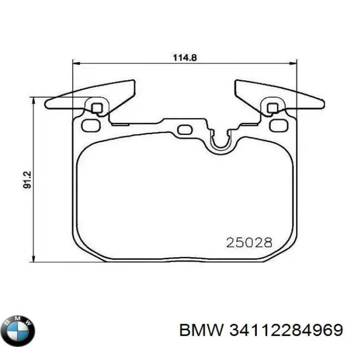 Гальмівні колодки BMW 34112284969 ціна, від 91.77 USD