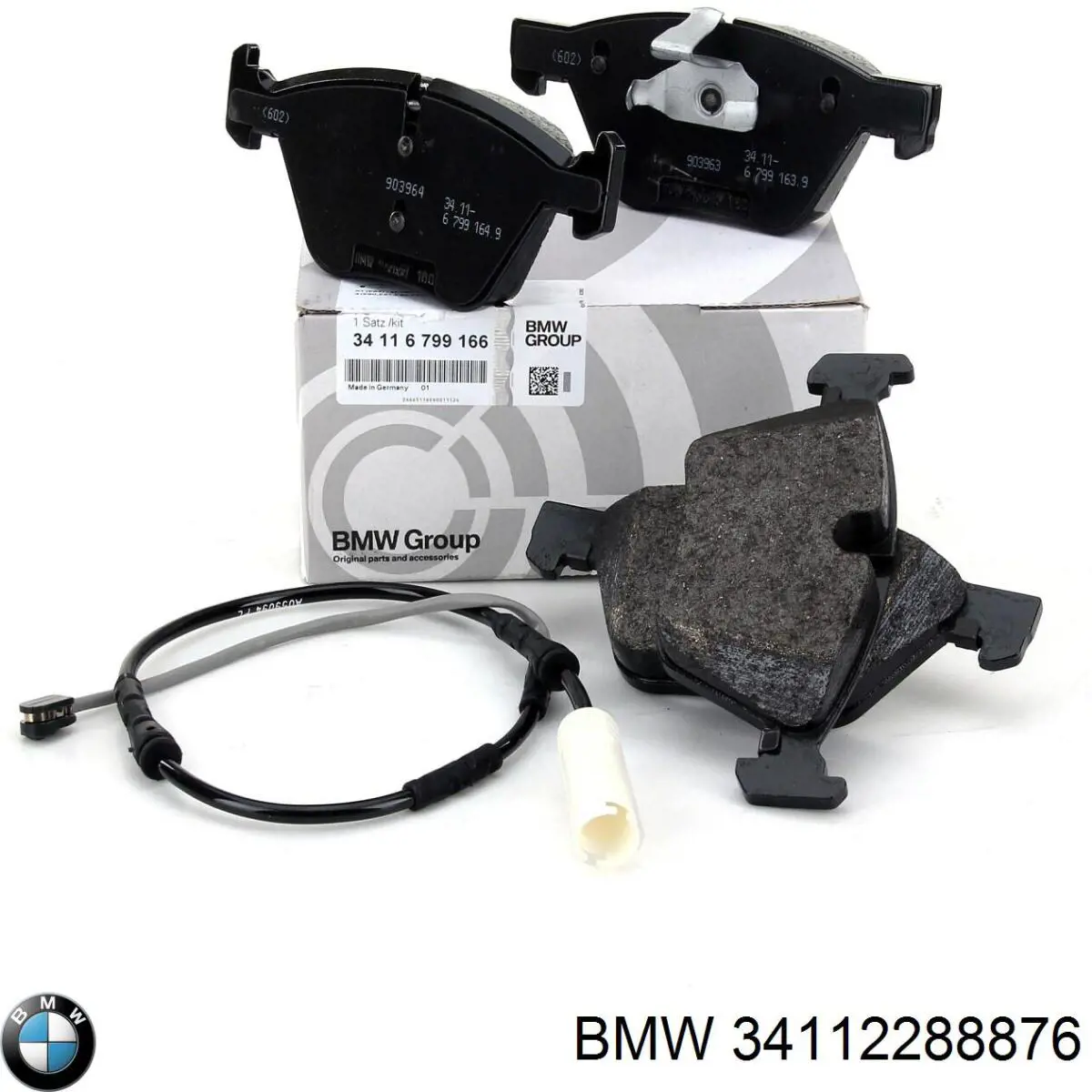 Купити 34112288876 BMW Колодки гальмівні передні, дискові