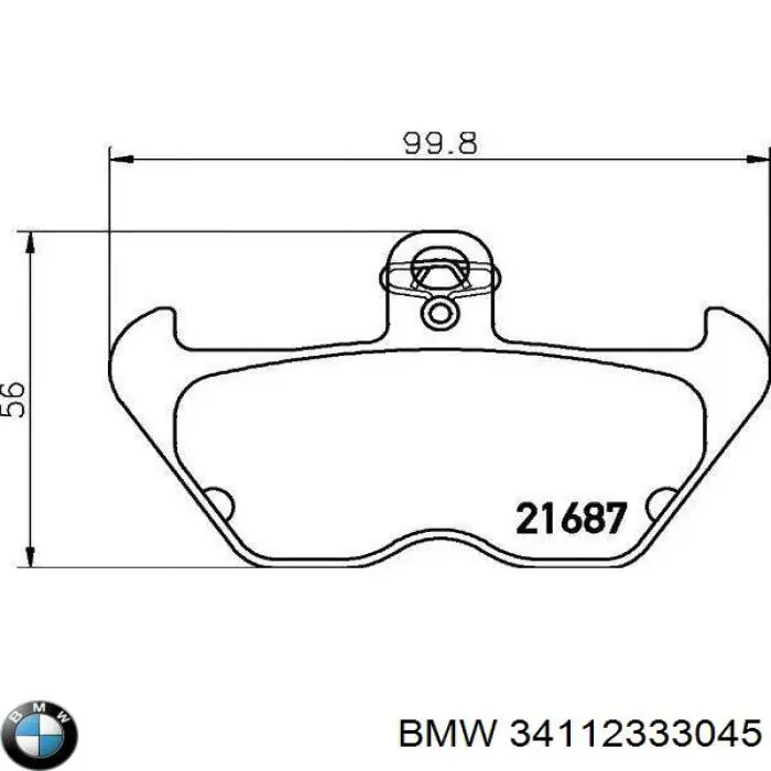 34112333045 BMW Передні гальмівні колодки