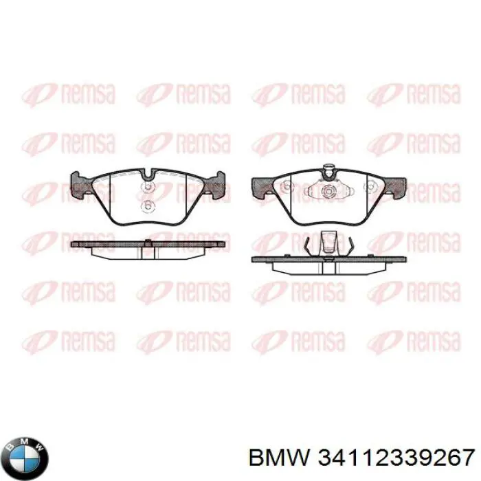 Передні тормозні колодки 34112339267 BMW
