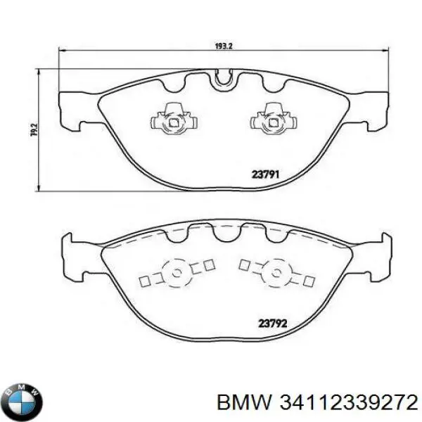 34112339272 BMW Передні гальмівні колодки