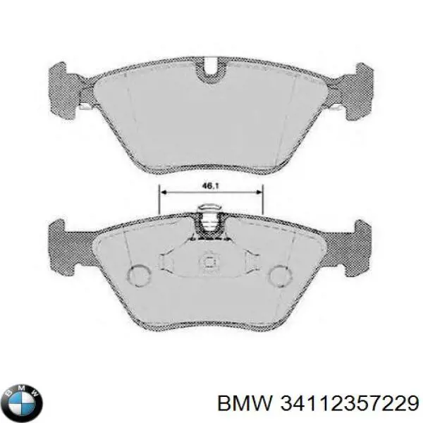 Тормозні колодки BMW 34112357229