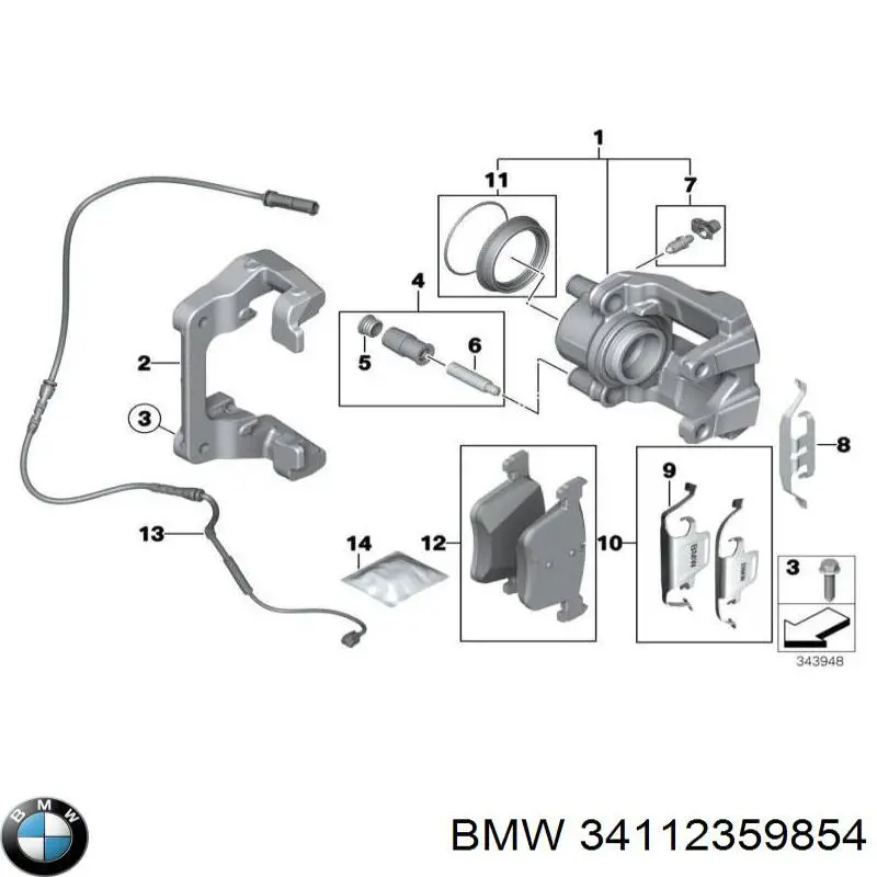 Купити 34112359854 BMW 