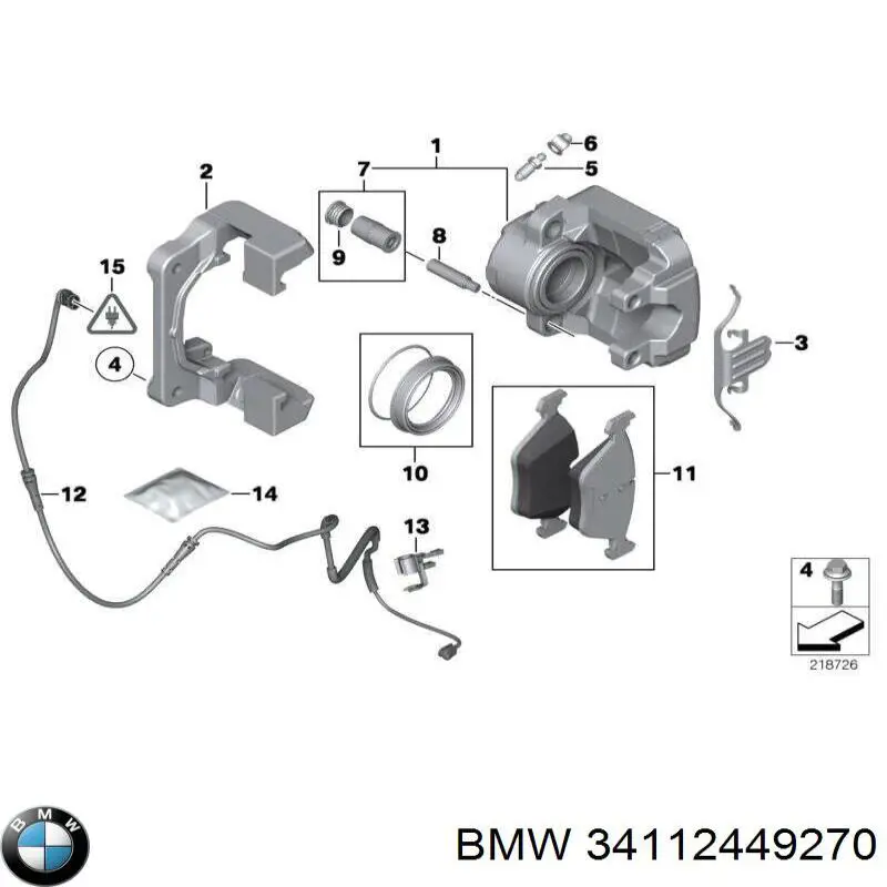 34112449270 BMW Передні гальмівні колодки