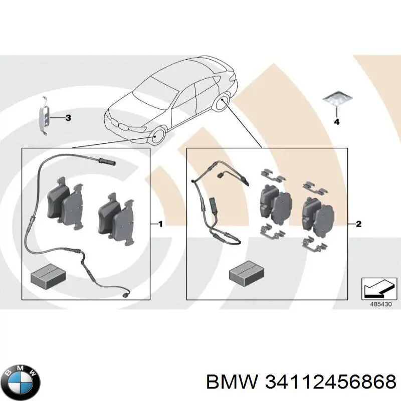 Гальмівні колодки BMW 34112456868 ціна, від 62.50 USD