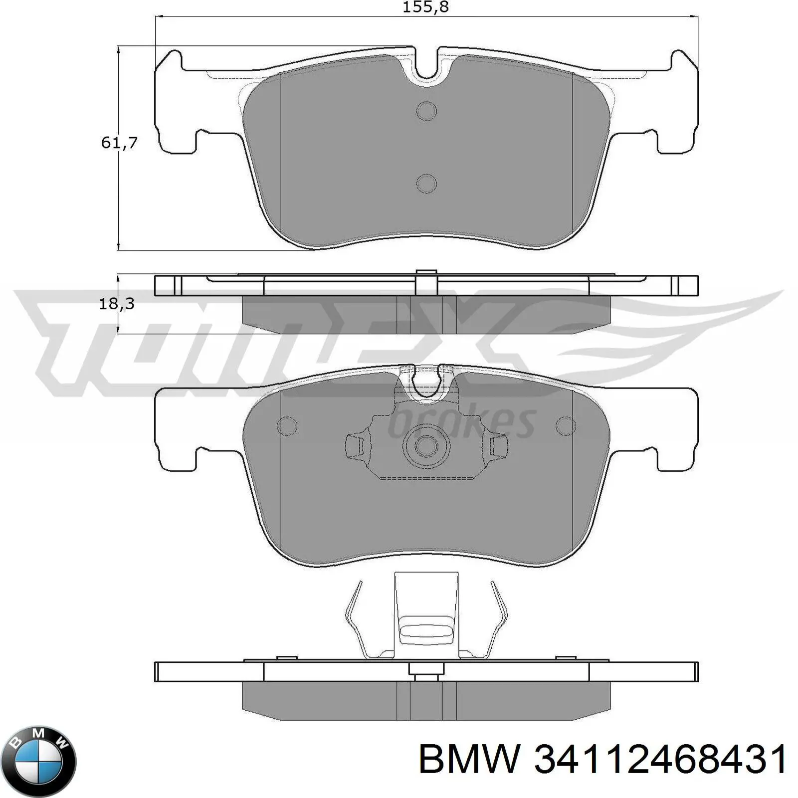 Тормозні колодки BMW 34112468431