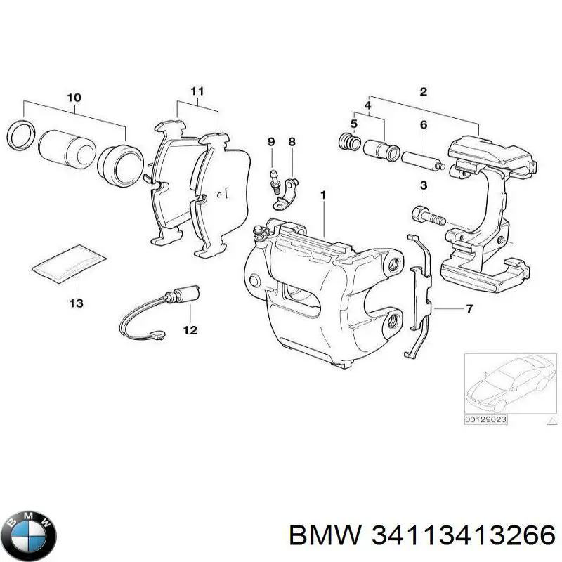 Скоба супорта переднього на BMW X3 (E83)