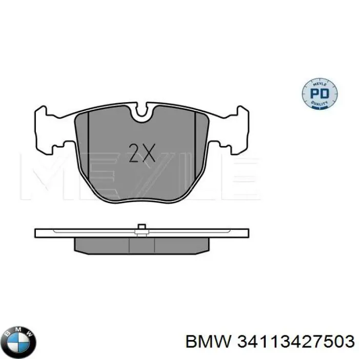 34113427503 BMW колодки гальмівні передні, дискові