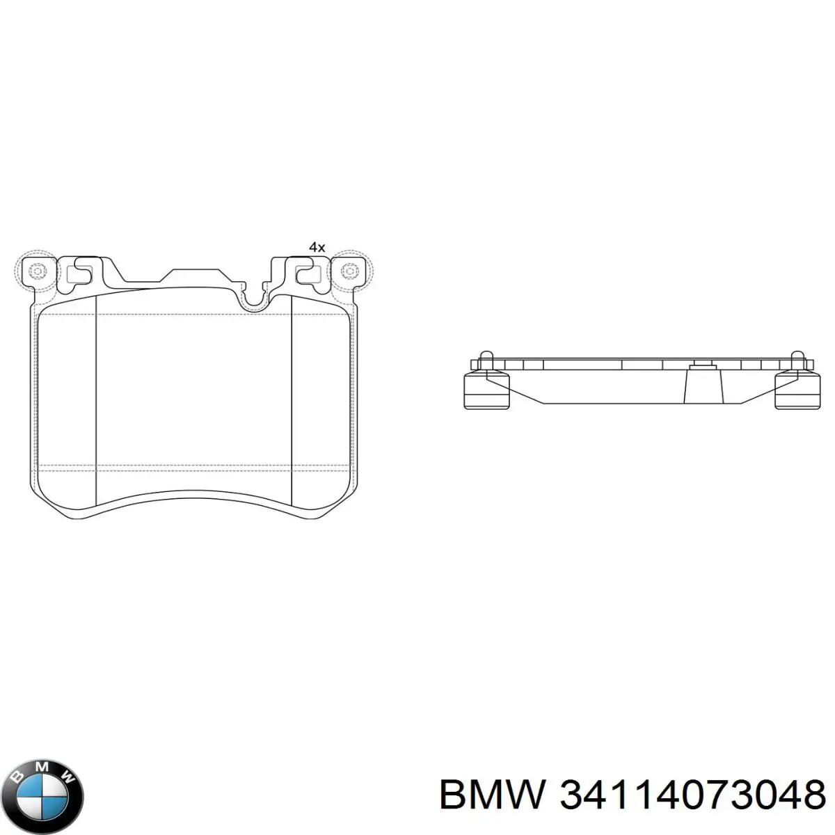 Купити 34114073048 BMW Колодки гальмівні передні, дискові