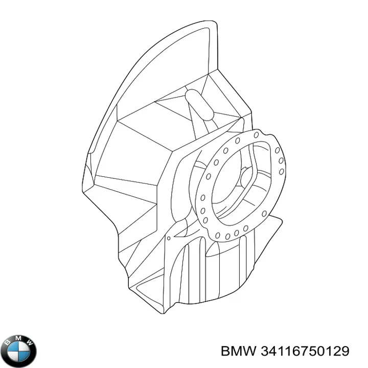 Купити 34116750129 BMW Захист гальмівного диска, переднього, лівого