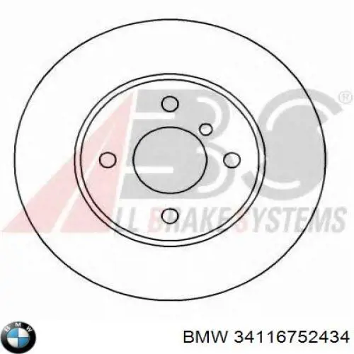 Диск переднього гальма BMW 34116752434 ціна, від 19.41 USD