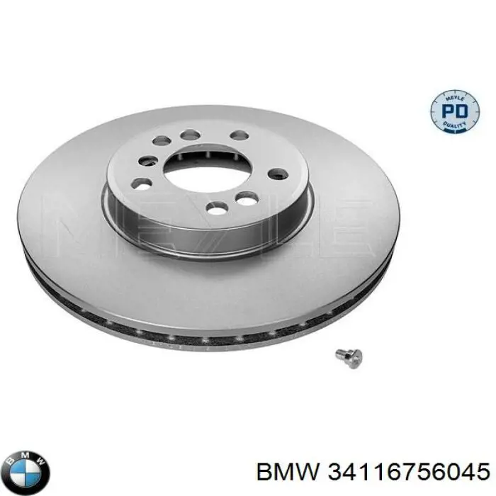 Диск переднього гальма BMW 34116756045 ціна, від 57.36 USD