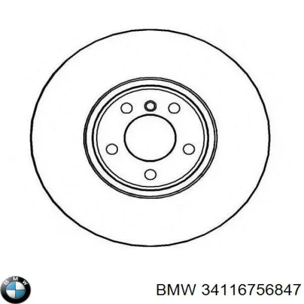 Купити 34116756847 BMW Ротор гальмівний