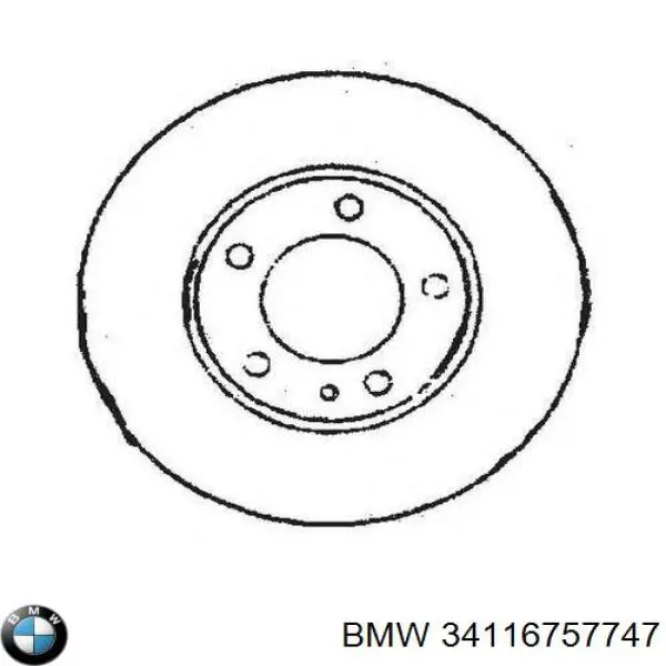 Диск переднього гальма BMW 34116757747 ціна, від 71.80 USD