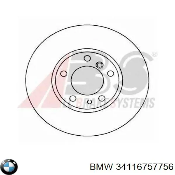 34116757756 BMW диск гальмівний передній