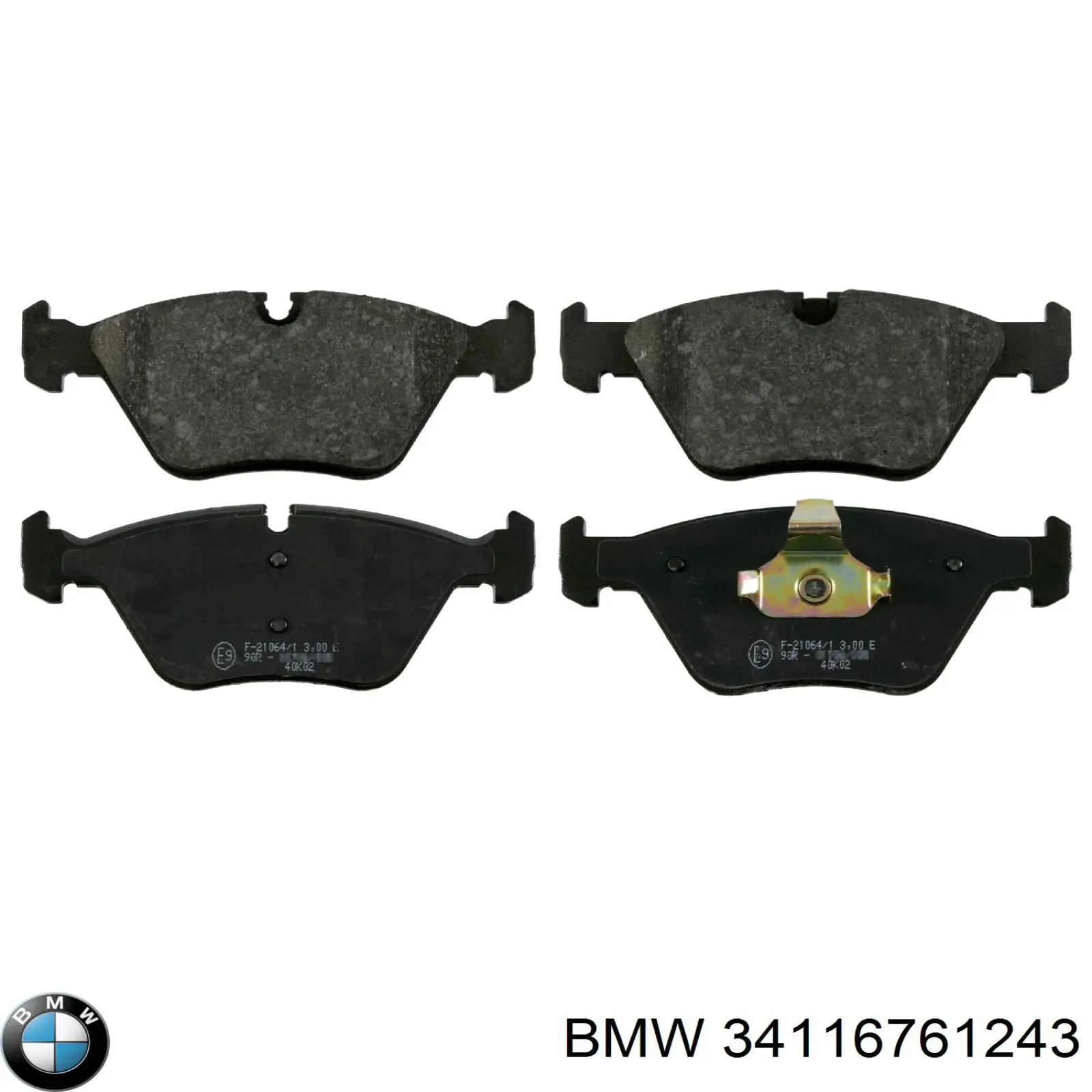 34116761243 BMW колодки гальмівні передні, дискові