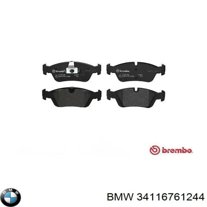 Передні тормозні колодки 34116761244 BMW