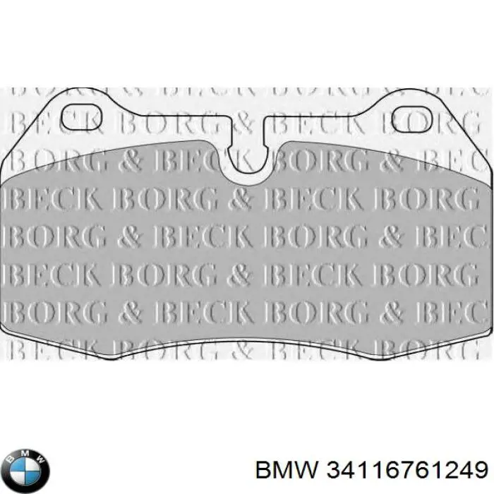 Гальмівні колодки BMW 34116761249 ціна, від 32.93 USD