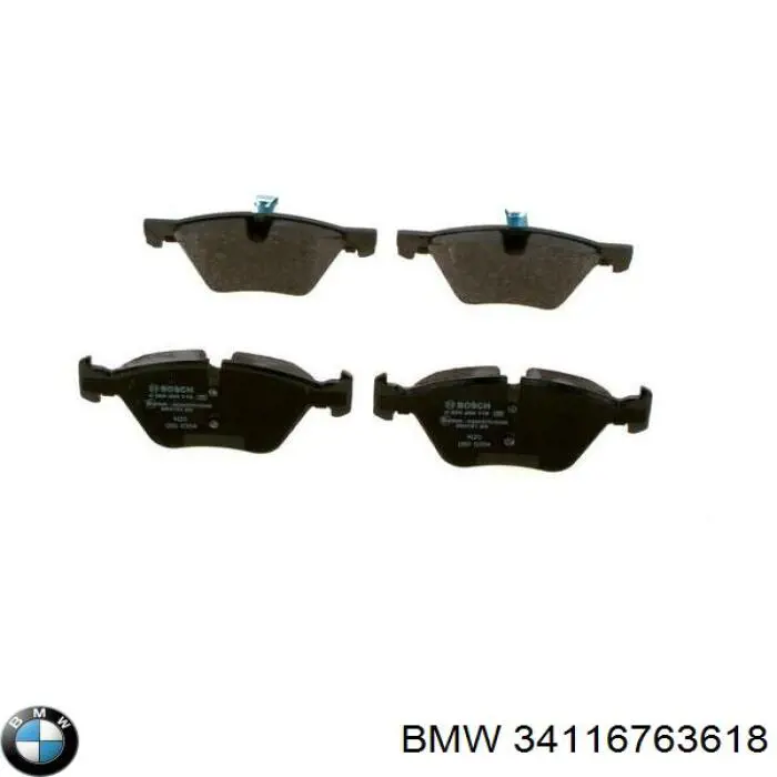Передні тормозні колодки 34116763618 BMW