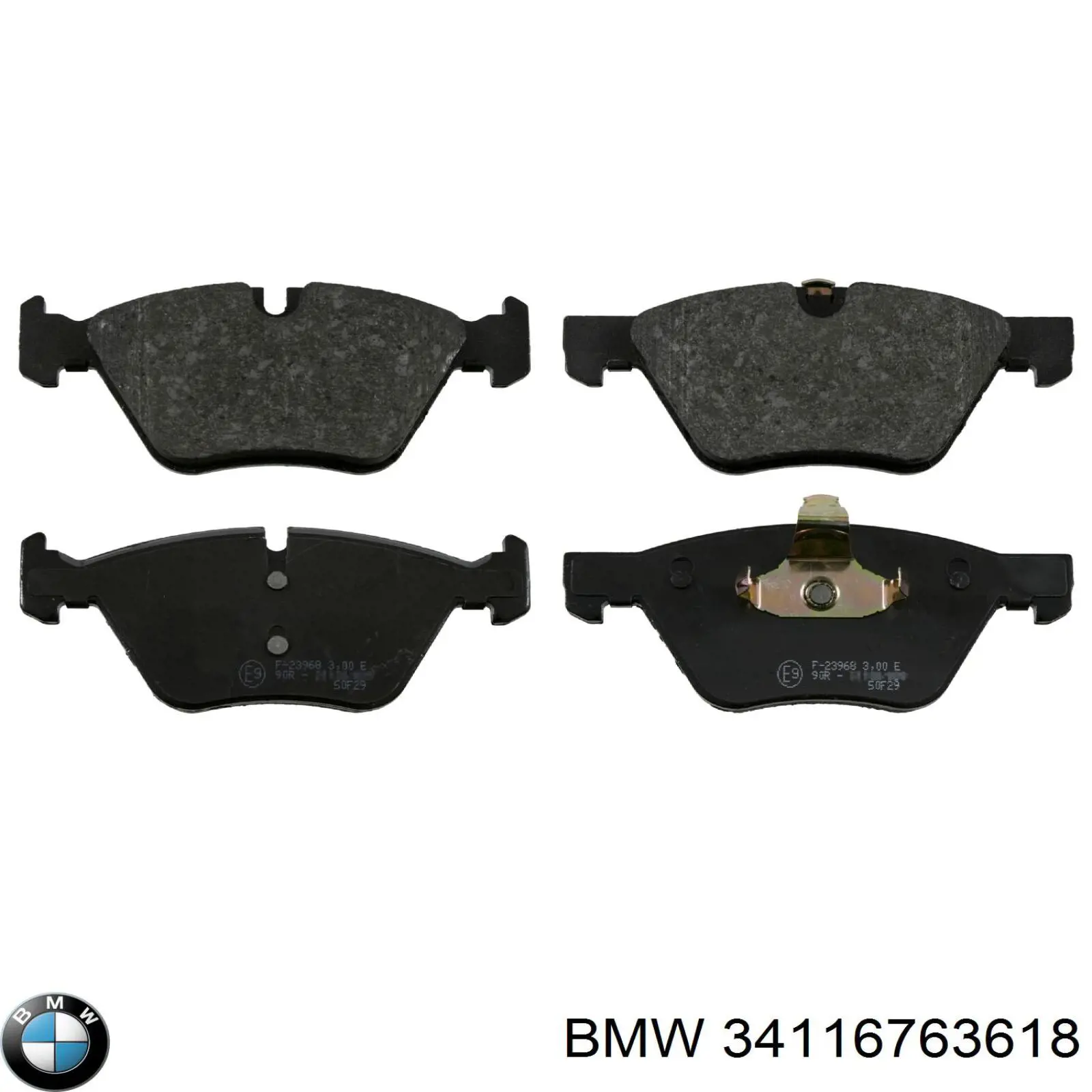 34116763618 BMW колодки гальмівні передні, дискові