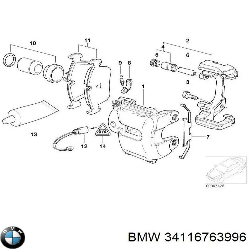 Кронштейн гальмівного супорта BMW 34110304130 ціна, від 350.39 USD