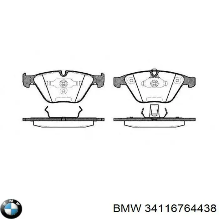 Колодки гальмівні передні, дискові 34116764438 BMW